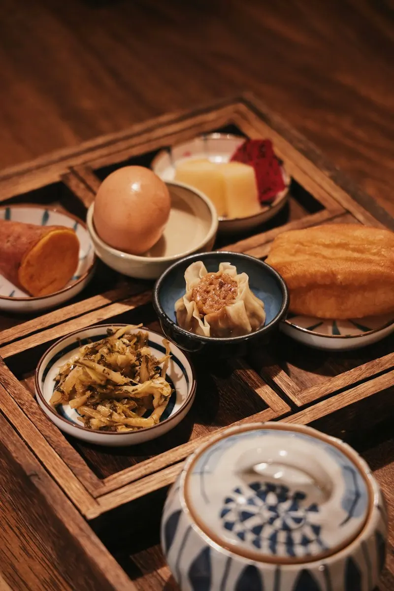 A breakfast table in Shanghai